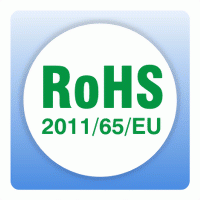 RoHS Aufkleber 2011/65/EU weiß rund