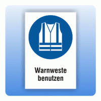 Kombi Gebotsschild Warnweste benutzen M015