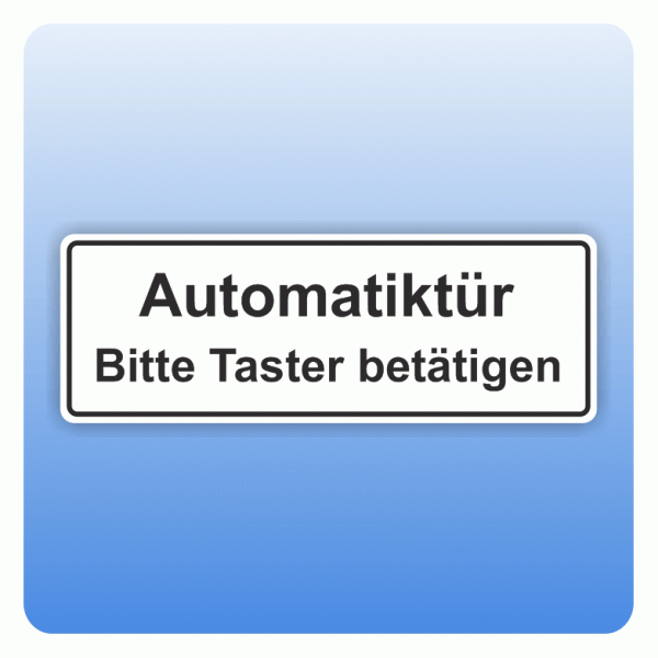 Türaufkleber Automatiktür Bitte Taster betätigen