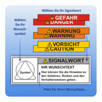 Sicherheitszeichen nach Wunsch 1 Symbol (ISO 3864-2) Aufkleber Sicherheitszeichen nach Wunsch 1 Symbol (ISO 3864-2) Aufkleber