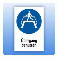 Kombi Gebotsschild Übergang benutzen M023