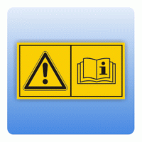 Sicherheitszeichen Betriebsanleitung (ISO 11684) Aufkleber Sicherheitszeichen Betriebsanleitung (ISO 11684) Aufkleber