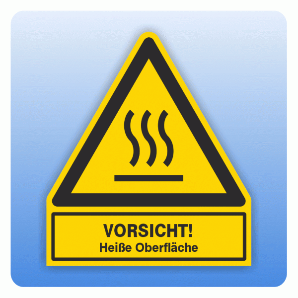 Kombi Warnsymbol Vorsicht Heiße Oberfläche W017