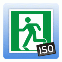 Rettungszeichen Notausgang links ISO 7010