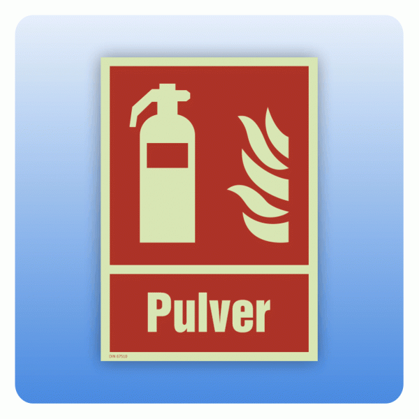 Brandschutzzeichen Feuerlöscher Pulver