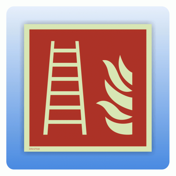 Internationales Brandschutzzeichen F003 Feuerleiter ISO 7010