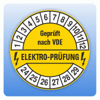 Prüfplakette Elektro-Prüfung Geprüft nach VDE