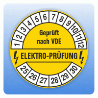 Prüfplakette Elektro-Prüfung Geprüft nach VDE