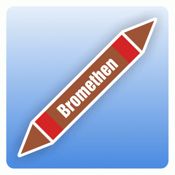 Rohrleitungskennzeichnung Bromethen nach DIN 2403