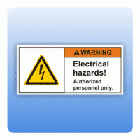 Sicherheitszeichen Electrical hazard (ANSI Z535) Aufkleber