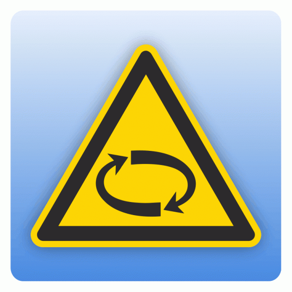 Warnzeichen Rotierende Teile