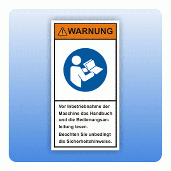 Sicherheitszeichen Bedienungsanleitung lesen (ISO 3864-2) Aufkleber