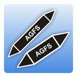 Fliessrichtungspfeil AGFS neutral nach DIN 7396-1