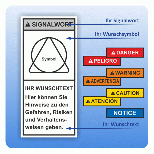 Sicherheitszeichen nach Wunsch (ANSI Z535) Aufkleber