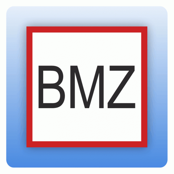 Aufkleber Feuerwehrzeichen BMZ (Brandmeldezentrale)