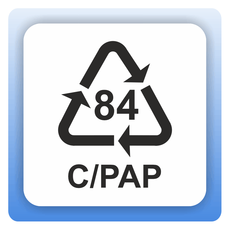Recycling Code 84 C/PAP | Recycling Code Aufkleber | Maschinen- und ...
