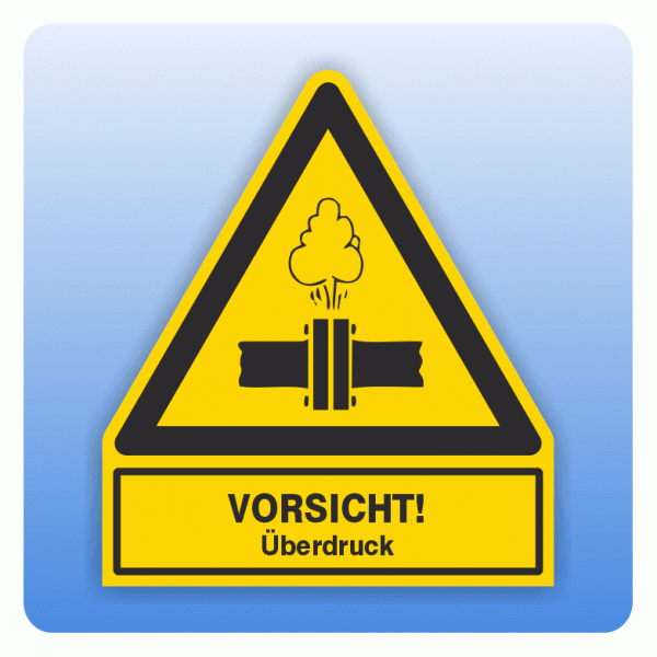 Kombi Warnsymbol Vorsicht Überdruck