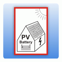 Aufkleber PV-Anlage mit Batteriespeicher