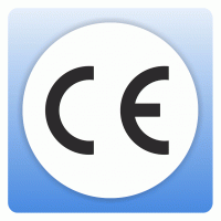 CE Zeichen weiss rund Aufkleber CE Zeichen weiss rund Aufkleber