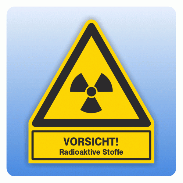 Kombi Warnsymbol Vorsicht Radioaktive Stoffe W003