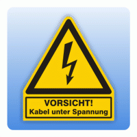 Kombi Warnsymbol Kabel unter Spannung W012