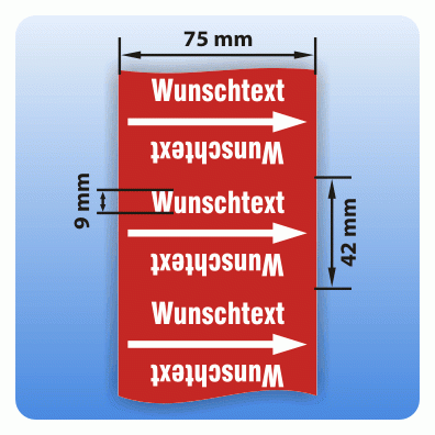 Rohrkennzeichnungsband Gruppe 2: Wasserdampf