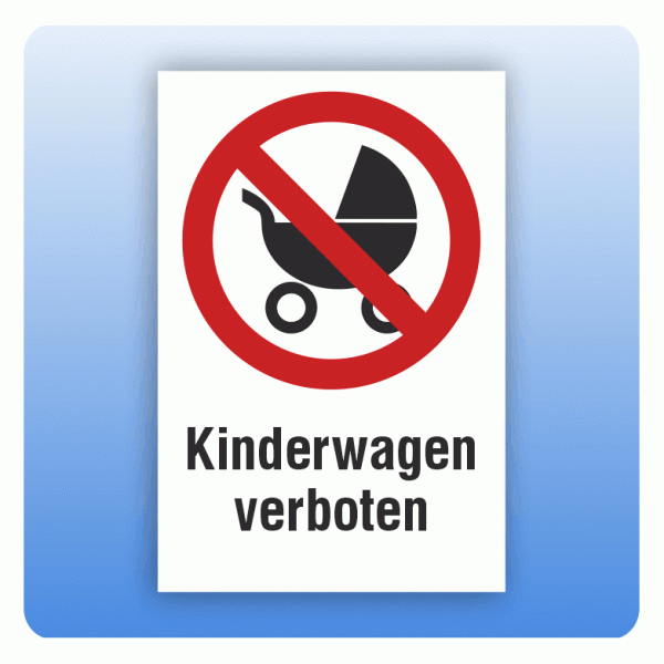 Kombi Verbotsschild Kinderwagen verboten