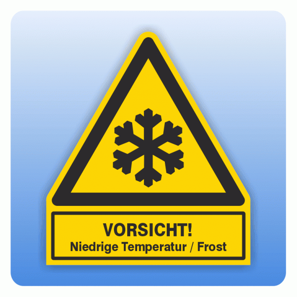 Kombi Warnsymbol Vorsicht Niedrige Temperatur / Frost W010
