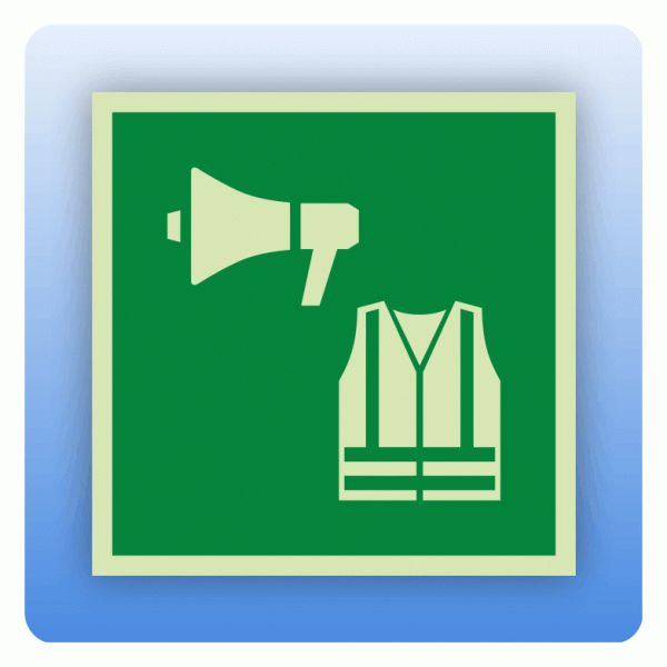 Rettungszeichen E076 Hilfsmittel für Evakuierungsmaßnahmen ISO 7010