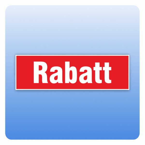 Rabattaufkleber Rabatt für Schaufenster