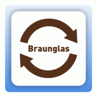 Wertstoffzeichen Pfeile Braunglas