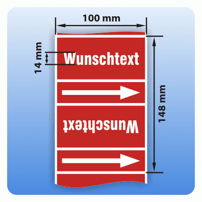 Rohrkennzeichnungsband Gruppe 2: Wasserdampf