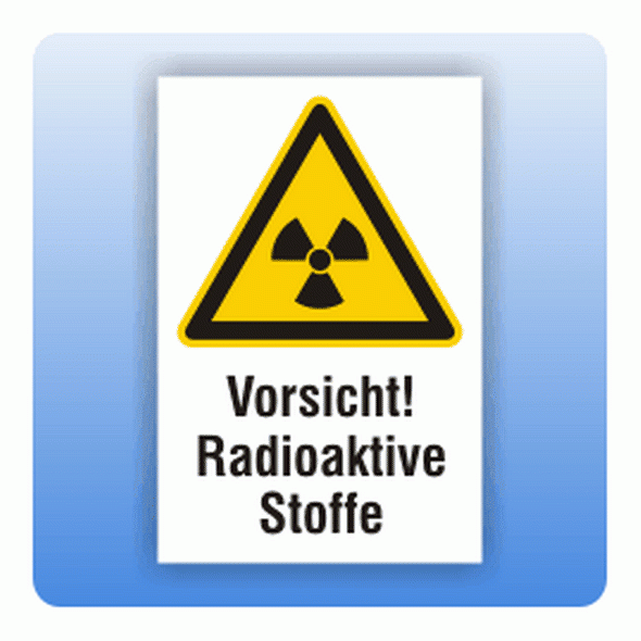 Kombi Warnschild radioaktive Stoffe W003