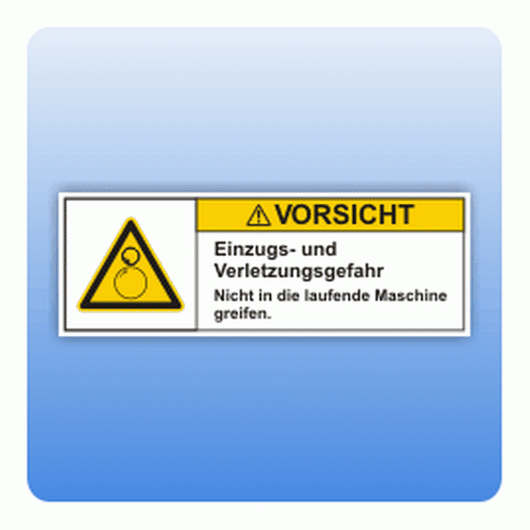 Sicherheitszeichen Einzugsgefahr (ISO 3864-2) Aufkleber