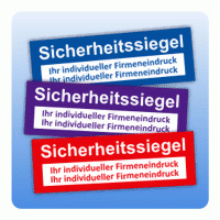 Sicherheitssiegel mit Firmenaufdruck