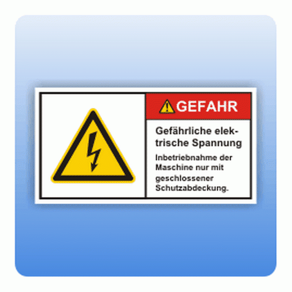 Sicherheitszeichen Elektrische Spannung (ISO 3864-2) Aufkleber