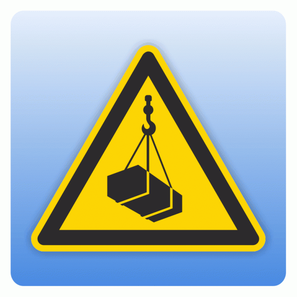 Warnzeichen Warnung vor schwebender Last