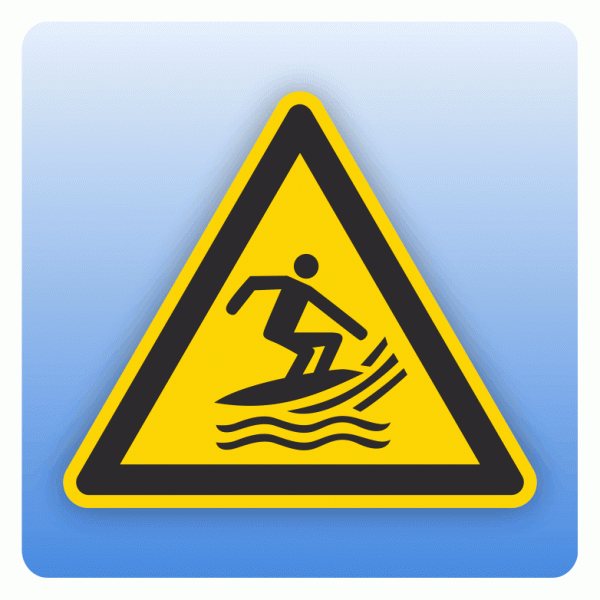 Warnzeichen W046 Warnung vor Surfsportgebiet