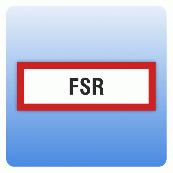 Feuerwehrzeichen FSR (Feuerwehrschlüsselrohr) nach DIN 4066