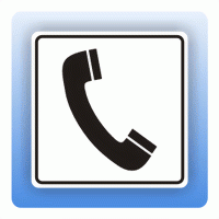 Aufkleber Symbolschild mit Piktogramm Telefon