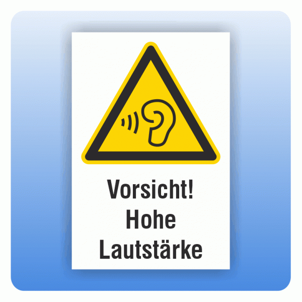 Kombi Warnschild W087 Warnung vor hoher Lautstärke