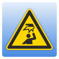 Warnzeichen W020 Warnung vor Hindernissen im Kopfbereich Warnzeichen W020 Warnung vor Hindernissen im Kopfbereich