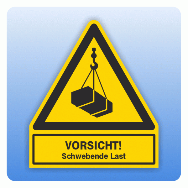 Kombi Warnsymbol Vorsicht Schwebende Last W015