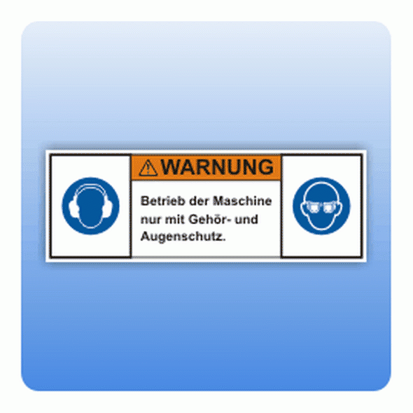 Sicherheitszeichen Gehör-/Augenschutz (ISO 3864-2) Aufkleber