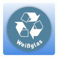 Wertstoffzeichen Recycling Weißglas