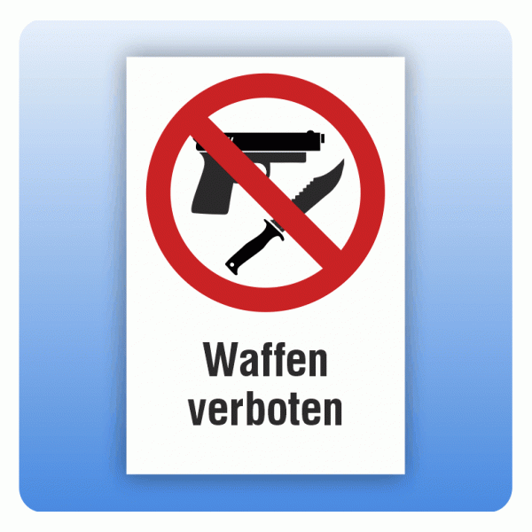 Kombi Verbotsschild Waffen verboten