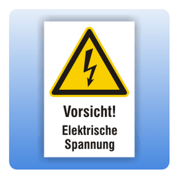 Kombi Warnschild elektrische Spannung, Kombi Warnschilder, Warnschilder, Schilder und Kennzeichnungen