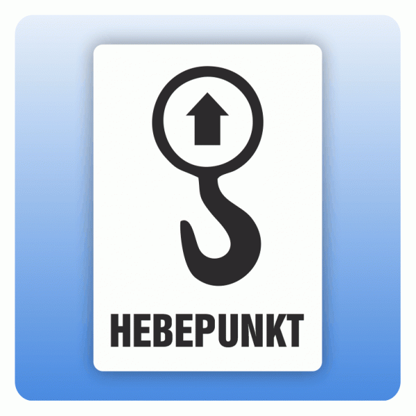 Aufkleber Hebepunkt