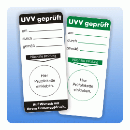 Grundetikett UVV geprüft