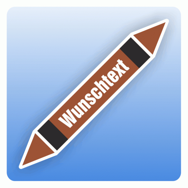 Rohrleitungskennzeichnung Wunschtext nach DIN 2403